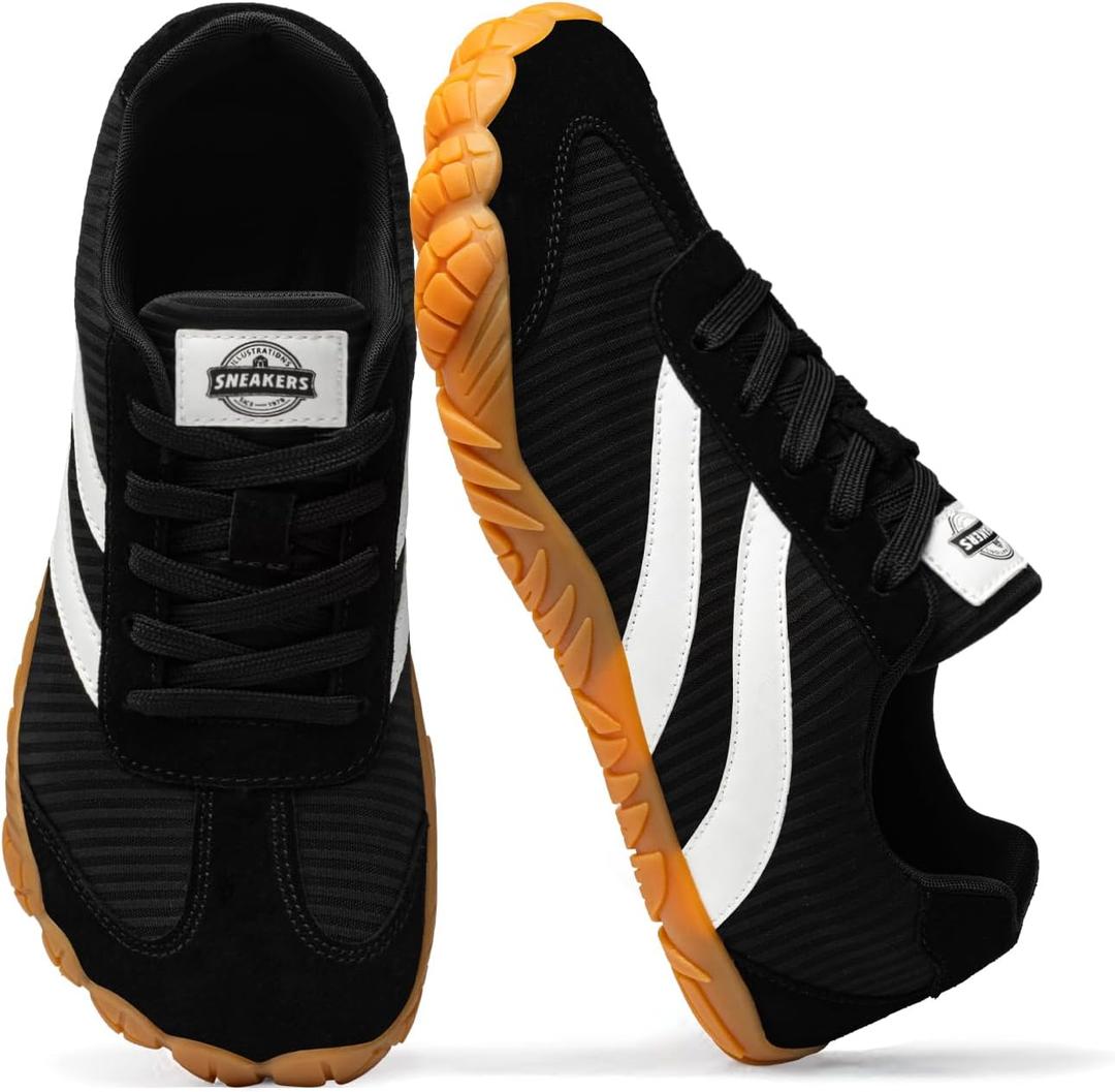 Barefoot Shoes Women Casual Sneakers,Wide Toe Box Shoes Women Zero Drop Barefoot Shoe Men,Minimalist Trail Running Shoe,Non-Slip Lightweight Breathable Comfortable Fashion Walking Hiking Shoes Unisex (9.5-10 Women/8-8.5 Men, Black)