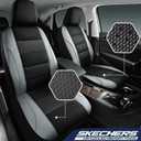 Skechers Mens Air-Cooled Seat Covers, Memory Foam Car Seat Covers Front Seats, Airbag Compatible,Universal Fit for Most Cars, SUVs, Vans and Trucks,Grey
