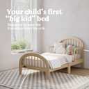 Graco Olivia Toddler Bed (Driftwood) - GREENGUARD Gold Certified, Includes Toddler Safety Guardrails, Fits Standard Crib & Toddler Mattress, Stylish Arched Design, Twin XL