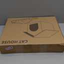 NAMOTEK Elevated Heated Cat Houses for Indoor/Outdoor Cats with Heated Cat Bed Waterproof， Insulated Providing Safe Feral Cats, Easy to Assemble Small(15" x 13" x18), Grey