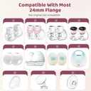 Flange Sizing Kit 3-in-1 with 13/15/17/19/21mm for 24mm Electric Breast Pump Flanges/Shields, 10PCS Soft Silicone Flange Inserts for More Comfortable Pumping, BPA-Free, Essential for Moms