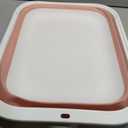 Pawise Foldable Cat Litter Box, Low Entry Collapsible Cat Litter Box with Scoop, Travel Pet Potty Pan & Anti-Splash Toilet for Kittens, Senior Cats & Disabled Cats (with Cat Teaser & Litter Mat，Pink)