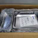 Chafing Dishes for Buffet, 8 Qt Food Warmers 4 Pack 7 Pans Half Gold