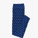 Lularoe Tall Curvy (TC fits Sizes 12-18) Blue White Polka Dot Buttery Soft Adult Leggings 7510-A20, Pack Of 2