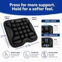 Airplane Seat Cushion, Inflatable Travel Cushion for Long Flights, Press-Type Portable Seat Pad with Built-in Pump, Comfortable Cushion for Air Travel, Car, Office Chair, Wheelchair