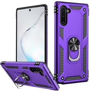 LUMARKE for Galaxy Note 10 Case,Pass 16ft. Drop Test Military Grade Heavy Duty Protective Phone Cover with Magnetic Ring Kickstand Compatible with Car Mount Holder Purple