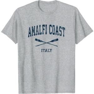 Amalfi Coast Italy Vintage Nautical Paddles Sports Oars T-Shirt Small
