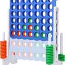 SDADI Jumbo 4 in a Row Game, 4-to-Score Giant Game Set with Adjustable Height (2.5-3.5 FT) for Kids & Adults, Indoor/Outdoor Connect Game with Quick-Release Slider, Perfect for Family and Party Games