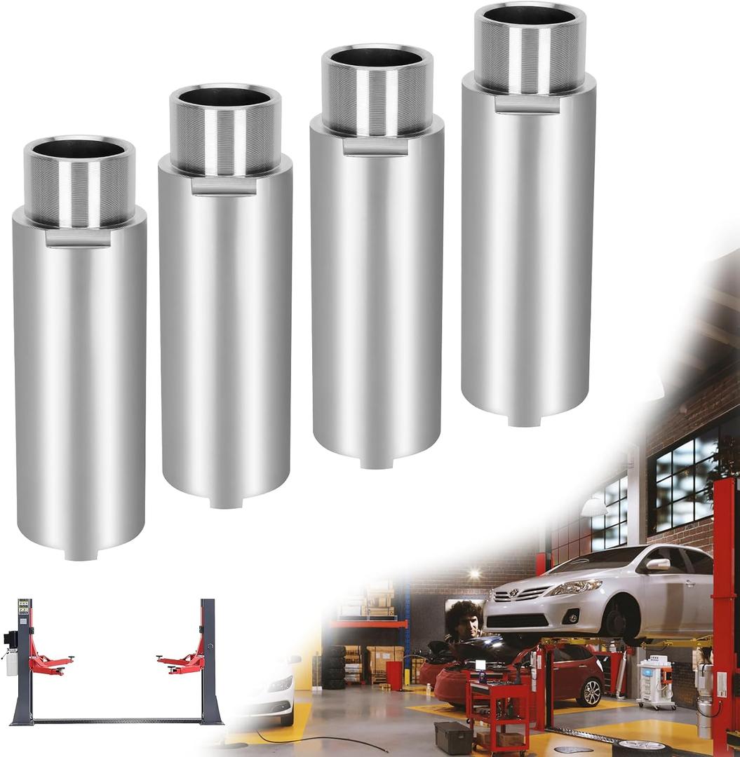 6" Tall Stack Extension Adapters for 2-Post Lift, 4 Pack Lift Pad Extensions with 49mm Pin, 12000 lbs Capacity #45 Steel Lift Adapters for Trucks, SUVs, Vans and Vehicles with Running Boards