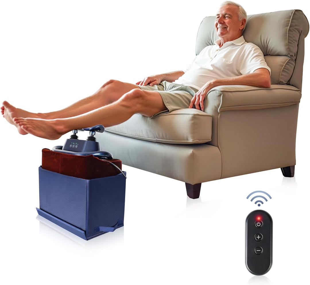 Leg Massager with Variable Speed, Foot Circulation Machine, Leg Exerciser While Sitting for Seniors, Circulation Machine for Feet
