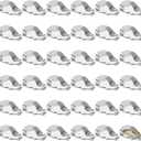 Set of 36 Stainless Steel Grillable Oyster Shells Reusable for Baked Grilled Shells for Cooking Silver Kitchen Metal Oyster Dish for Seafood Clam Scallop