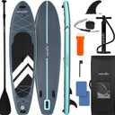 SereneLife XL Inflatable Stand Up Paddle Board - Extra-Wide, Pet & Family-Friendly SUP for Adults, Kids & Pets - Non-Slip Deck, Stable Design, Premium Accessories - 350/440/485 lbs Capacity