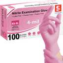 Schneider Nitrile Exam Gloves, 4-mil Medical Gloves Disposable Latex Free, Powder Free, Food Safe Glove for Examination
