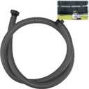 Frienda 10 ft Swimming Pool Replacement Hose - 1.5" Diameter Plastic Above Ground Hose Replacement Accessory for Home, Swimming Pool, Filter Pump, Saltwater Systems(Gray, Black)
