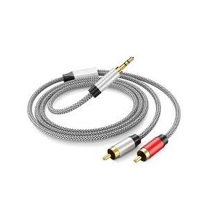 3.5mm to 2RCA Audio Cable 3ft, Auxiliary Adapter,Stereo Splitter Cable AUX, RCA Y Cord for Smartphone,Speakers,Tablet,HDTV,MP3 Player