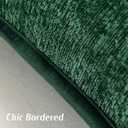 FUTEI Dark Green Chenille Throw Pillow Covers 16x16 Inch Set of 2,Soft Cozy Bound Edge Design Cushion Case,Home Decor for Couch Bed Living Room