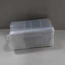 BTSKY 2 Layer Clear Plastic Dividing Storage Box with Removable Tray Multipurpose Stationery Storage Box with Handle Portable Sewing Box Art Craft Supply Organizer Home Utility Box (Big Blue)