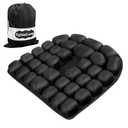 TgMatLamp Travel Seat Cushion, Comfortable 3D Inflatable Seat Cushion for Hemorrhoid and Tailbone Pain Relief, Optimal Support for Long Sitting in Car, Air Travel, Office Chairs Etc (Black, 16" x18")