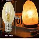 Upgrade 15 Pack Salt Lamp Bulbs,15 Watt C7 Replacement Bulbs for Scentsy Wax Melt Warmer, Plug-in Diffusers,Candle Warmers,Night Light,Dimmable Warm White E12 Base Small Bulbs