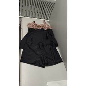 Aqua Eve Plus Size Swim Dress - Two Piece Tankini Tummy Control Bathing Suit with Shorts 2025 Swimsuit (Black, XXXL)