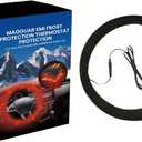 Heated Steering Wheel Cover, Easy Placement, 38x38cm, Cordless Wheel Heater, 12V Heated Cover, Soft PU Leather, for Truck, SUV, Men, Women, Winter Cold Weather Driving