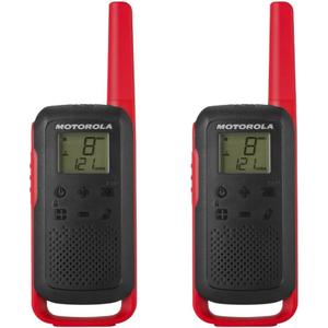 Motorola Solutions, Portable FRS, T210, Talkabout, Two-Way Radios, Rechargeable, 22 Channel, 20 Mile, Black W/Red, 2 Pack