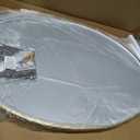 USHOWER Brushed Gold Oval Bathroom Mirror 24x36 Inch