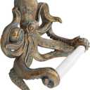 Decorative Swimming Octopus Toilet Paper Holder Bronze Finish