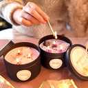 Inspireyes Scented Candles Set with Crystal, 3 Wick Candle 19 oz Soy Wax Aromatherapy Meditation Candles, Large Manifestation Candle with Large Energy Stones, Birthday Gifts for Women