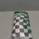 Black and White Checkerboard Hair Towel Wrap Microfiber Fast Drying Hair Turban with Buttons for Women Men Drying Curly, Long & Thick Hair