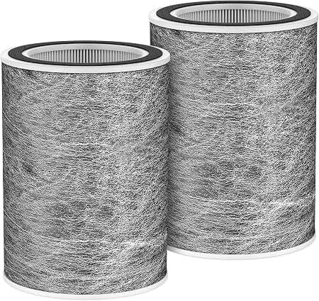 HP202 Replacement Filter Compatible with HP201, UA205, AP1000 HP200 For Shark HC501, HC502 Air Purifier MAX Replacement Filter HEPA, Part # HE2FKBASMB, HE2FKBAS, HE2FKPET, HE2FKPRO (2 Pack)