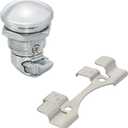 WOWTK Push Button Fuel Door/Panel Latch Kit fits for Harley Touring Electra Glide, Street Glide, Ultra Limited, Tour Glide, Road Glide and Tri Glide Models 1992-later (Chrome)