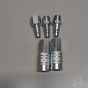 1/2 Air Hose Fittings Set, High Flow 2PCS I/M Industrial Type Coupler with 1/2 FNPT, 3PCS Plugs with 1/2 NPT, 5PCS Steel Air Compressor Accessories Quick Connect Fittings 300PSI