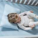 Pobibaby - 2 Pack Premium Toddler Solid Pillowcase Sized 13"x 18" - Ultra Soft Jersey Knit - Crib Pillow, Kids Pillow, Travel Pillow Case Cover (Baby Blue)