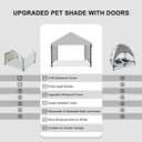 4x4 FT Extra Large Dog House Outdoor with Upgraded Doors, Weatherproof Dog Shade Shelter for Outside, Sun Rain Canopy Pet House for Large Dogs, Large Dog Tent Outdoor, Grey