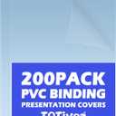 TOTiyea 200 Pack 8 Mil PVC Binding Presentation Covers, Clear Report Covers for Binding,8.5x11 Inches,Letter Size