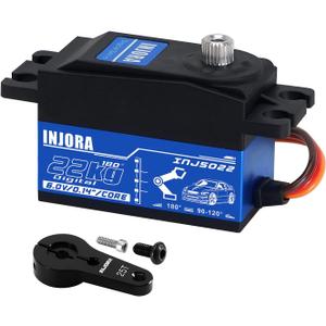 INJORA INJS022 22KG Low Profile Digital Servo and 25T Servo Horn for 1/10 RC Car Robot Model Upgrade