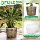15 Pack 8/10/12 Inch Large Clear Nursery Pots with Drainage Hole, Plastic Plant Pots for Seedling Flower Vegetable, Indoor Outdoor Gardening, Used as Liner Inside Decorative Pot (8 10 12 inch)