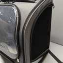 Pecute Cat Backpack Carrier, Large Space Cat Bubble Backpack, Breathable Cat Carrier, Shaded Dog Backpack Carrier, Ergonomic 3D Design for Travel, Hiking, Suitable for Shopping, and Vet, Gray (12.6"L x 10.2"W x 16.5"H)