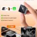 2026 Wireless CarPlay Adapter for Apple Only, Upgrade Mini Aluminium Car Play Adapter Converts Wired to Wireless CarPlay for iPhone, Plug & Play, Auto Connect Fast and Stable, with USB-C, Grey