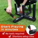 Ring Toss Game Indoor & Outdoor Game for Family and Adults with 5 Poles, 2 Bases and 16 Rings in 4 Colors, Soft Foam Toy Backyard Ring Toss Fun