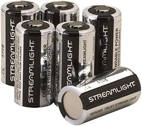 Streamlight 85180 3V CR123A Lithium Batteries, 2-Pack, Black