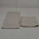MIULEE Pack of 2 Sage Green Pillow Covers 18x18 Inch Striped Farmhouse Couch Spring Throw Pillow Covers with Fringe Chic Linen Decorative Cushion Covers for Sofa Living Room Bed Outdoor Home Decor