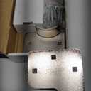 IRONWALLS Hidden Shackle Padlock with Key, 2.87/73mm Steel Heavy Duty Door Lock Keyed Alike with Locking Hasp, 80mm Screws, Fits for Trailers, Trucks, Vehicles, Garage, Shipping Container (1 Pack, Silver)