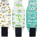 Langsprit Male Belly Bands for Dogs (Pack of 3) - High Absorbing Dog Wraps Male Washable - Reusable Small Doggy Doggie Puppy Dog Diapers (Koala, Medium)