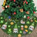 Gnome St Patricks Day Christmas Tree Skirt 48 Inches, Xmas Tree Skirt Party Indoor Decoration Ornaments Hat