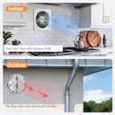 10" Kitchen Exhaust Fan with Variable Speed Controller, 1038CFM Wall Mount Ventilation Fans, Metal Attic Exhaust Fan, Small Fume Extractor Ventilation Fan for Kitchen Bathroom Shop Smoking Room Garage