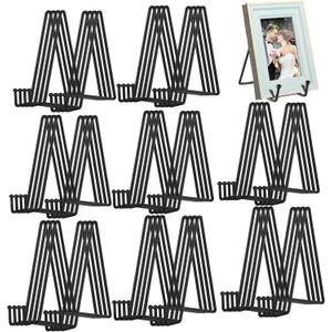 Birity 32 pcs 4.5in Plate Stands for Display,Metal Plate Holders Display Stands Can Be Used for Picture Stand,Book Stands for Display,Plate Display Stands,Easel,Photo Frame Stands,Desktop Stand