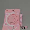 for iPad mini 4/5 Case 7.9 Inch Girls Cute Cat Kawaii Cover Girly 3D Cartoon Women Kitten with Rotating Handle Stand & Strap Soft Silicone Funda for Apple iPad mini 5th/4th Gen Cases