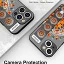 Compatible for iPhone 14 Case Cute with Strap Stand Finger Kickstand, Designer Cool Silicone Cases Funda Cover - Orange Flower Mandala